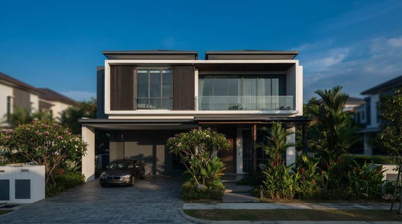 Modern residential property exterior